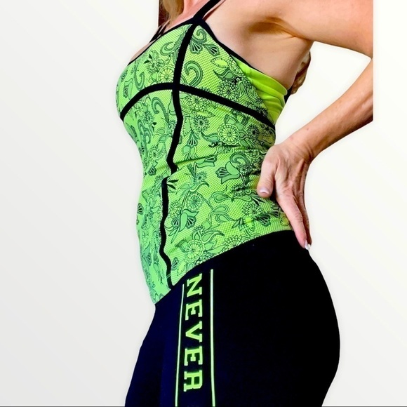 EXCLUSIVELY yours Lorna Jane neon bra top - Picture 1 of 13